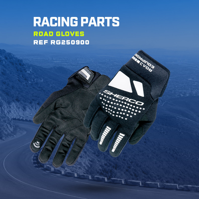 Gants SHERCO Road-Line Noirs Enduro Box