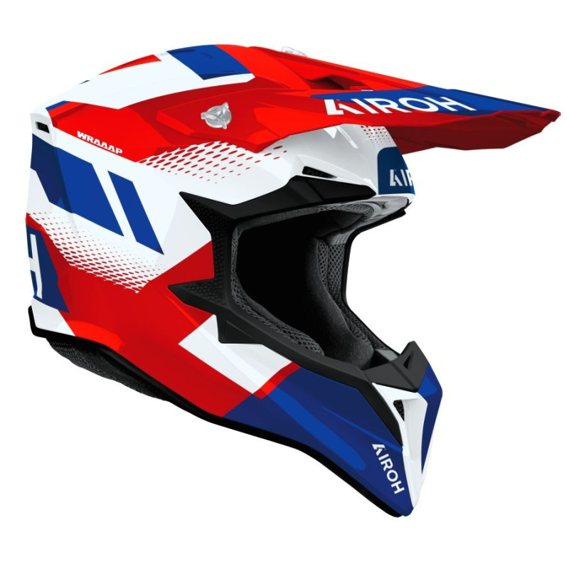 Casque AIROH Wraaap Vision Rouge/Bleu Endurobox
