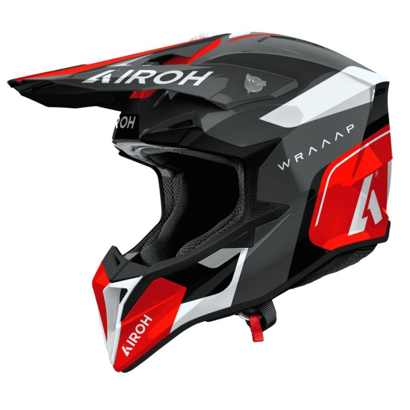 Casque AIROH Wraaap Conquer Rouge Endurobox
