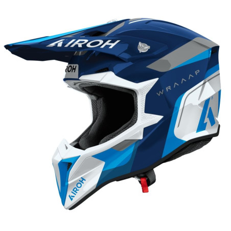 Casque AIROH Wraaap Conquer Bleu Endurobox