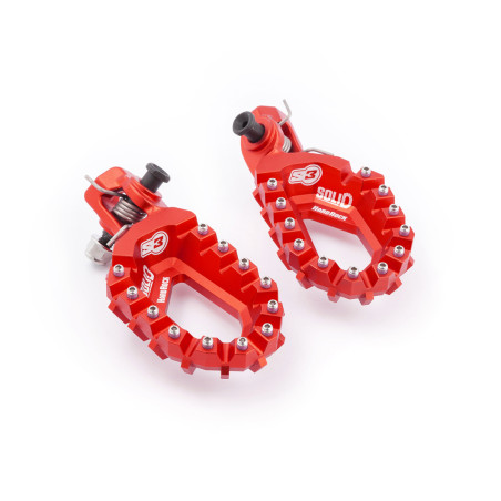 Repose Pieds S3 HardRock Solid Aluminium Rouge Beta/GG/HVA/KTM Enduro Box