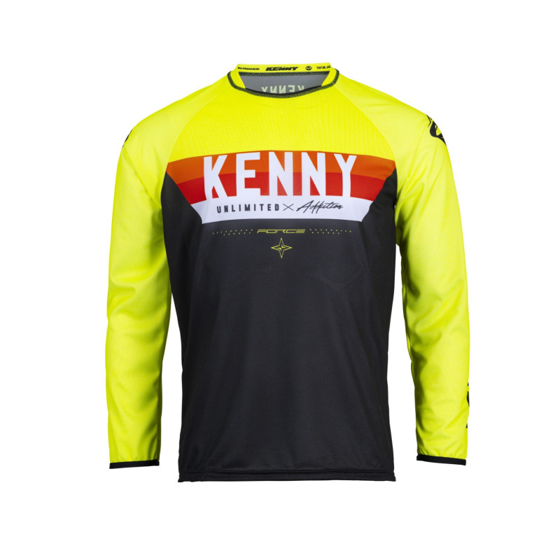 Maillot KENNY Force Noir/Jaune Fluo Enduro Box