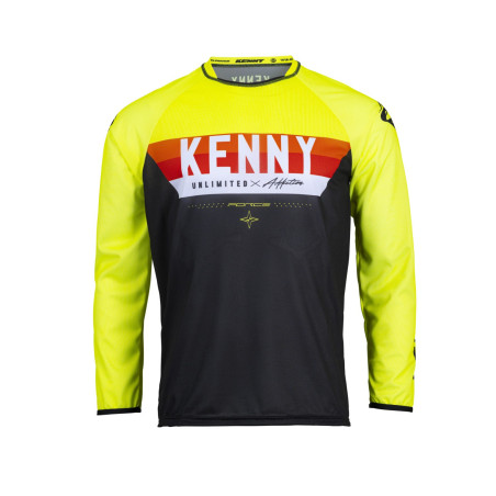 Maillot KENNY Force Noir/Jaune Fluo Enduro Box