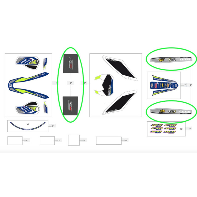 Kit Deco Bras Oscillant SHERCO Factory 2018 Enduro Box