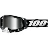 Lunettes 100% Racecraft 2 Noires Ecran Irridium Argent Enduro Box