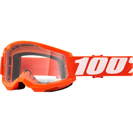 Lunettes 100% Strata 2 Orange Ecran incolore Enduro Box
