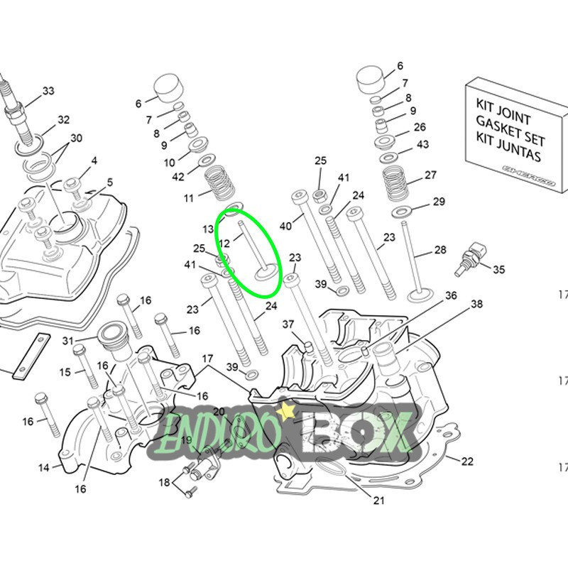 Soupape Echappement SHERCO 250cc/300cc SEF 08-18 Enduro Box