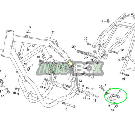 Repose Pied Gauche SHERCO 50cc 03-Auj Enduro Box