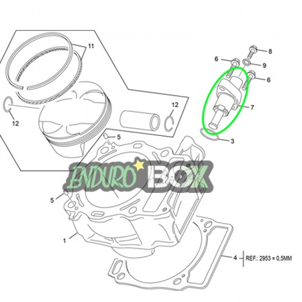 Tendeur de Chaine de Distribution SHERCO 450cc/500cc 15-Auj Enduro Box
