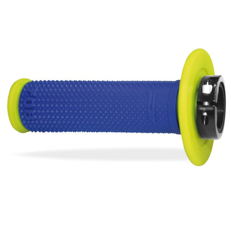 Poignées 708 PRO GRIP Bleues/Jaunes Fluo Enduro Box