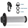 Poignées 708 PRO GRIP Noires/Grises Fluo Enduro Box