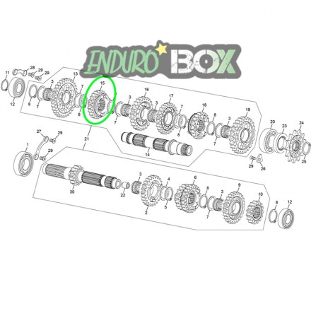Pignon 5 SHERCO 250/300cc SE Enduro Box