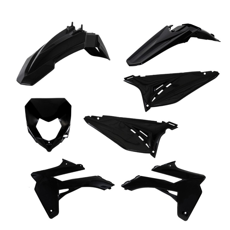 Kit Plastique Complet Noir Kit Plastique Complet Noir SHERCO 50cc SM 15-Auj Enduro Box 50cc 15-Auj Enduro Box