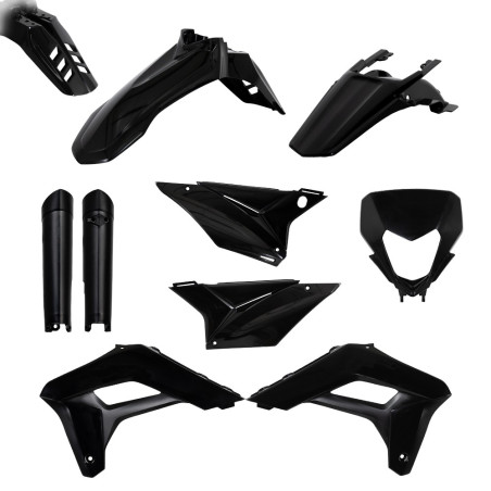 Kit Plastique Complet Noir SHERCO 125cc 4T SM 23-Auj Enduro Box