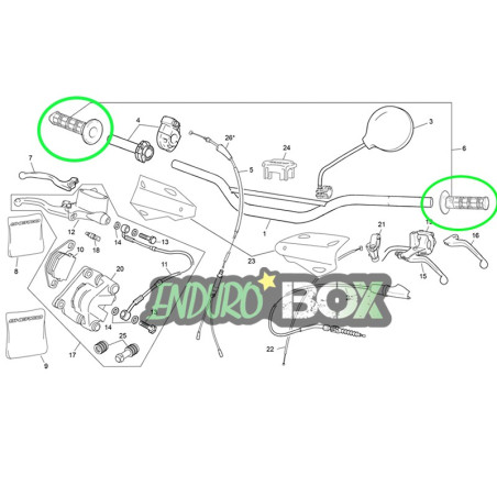 Poignée Caoutchouc SHERCO 50cc Oxia Enduro Box