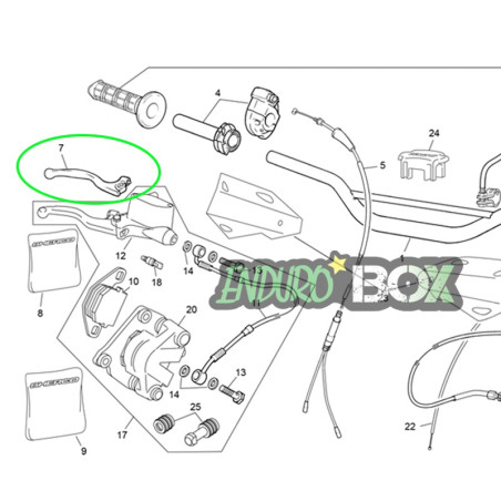 Levier de Frein SHERCO 50cc 12-Auj Enduro Box