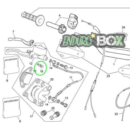 Contacteur de Frein Avant SHERCO 50cc 12-Auj Enduro Box