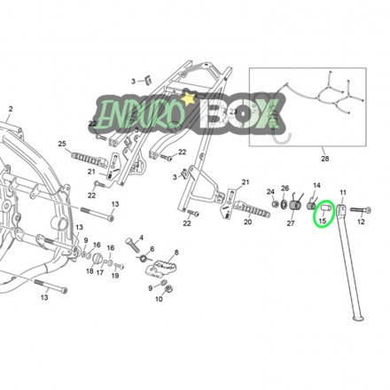 Entretoise Axe de Béquille SHERCO 50cc 06-Au Enduro Box