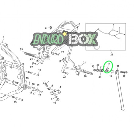 Ressort Bequille Intérieur SHERCO 50cc 06-Au Enduro Box