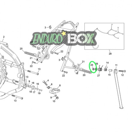 Ecrou Frein Axe Bequille SHERCO 50cc 06-Au Enduro Box