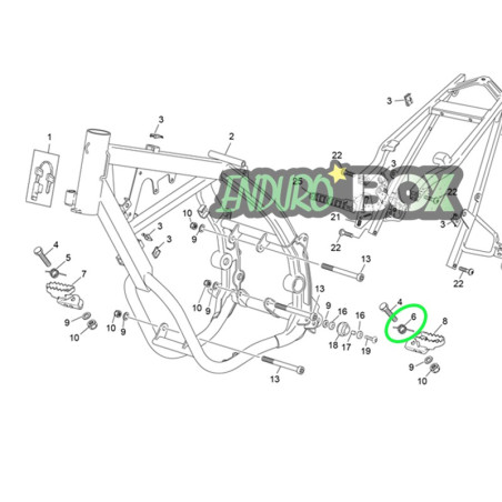 Ressort Repose Pied Gauche SHERCO 50cc 03-Auj Enduro Box