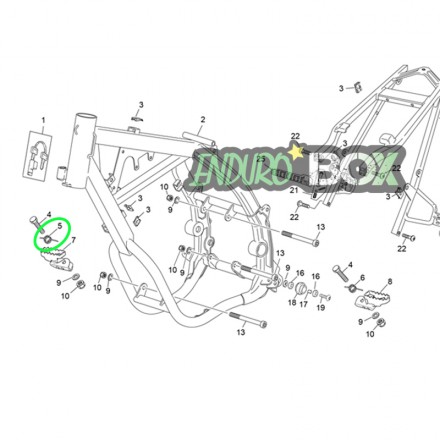 Ressort Repose Pied Droit SHERCO 50cc 03-Auj Enduro Box