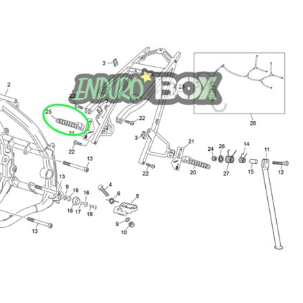 Repose Pied Droit Passager SHERCO 50cc Evo 21-Auj Enduro Box