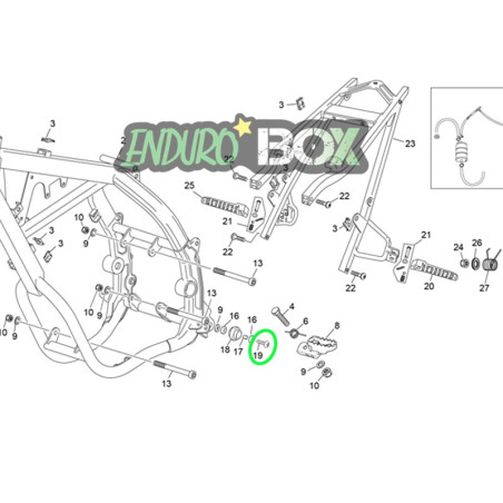 Vis Axe Galet de Chaine SHERCO 50cc 06-Auj Enduro Box