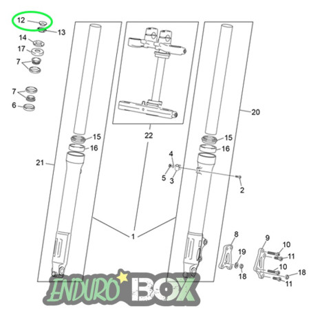 Bouchon Colonne de Direction SHERCO 50cc SE-SM-R 10-Auj Enduro Box