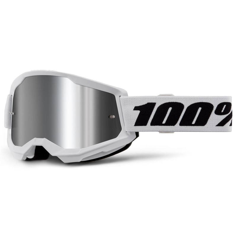 Lunettes 100% Strata 2 Noires Ecran Mirror Silver Enduro Box