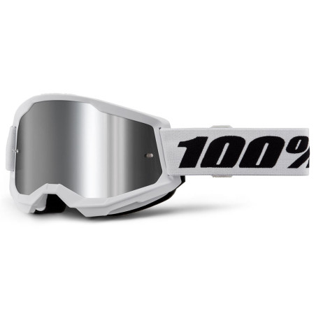 Lunettes 100% Strata 2 Noires Ecran Mirror Silver Enduro Box