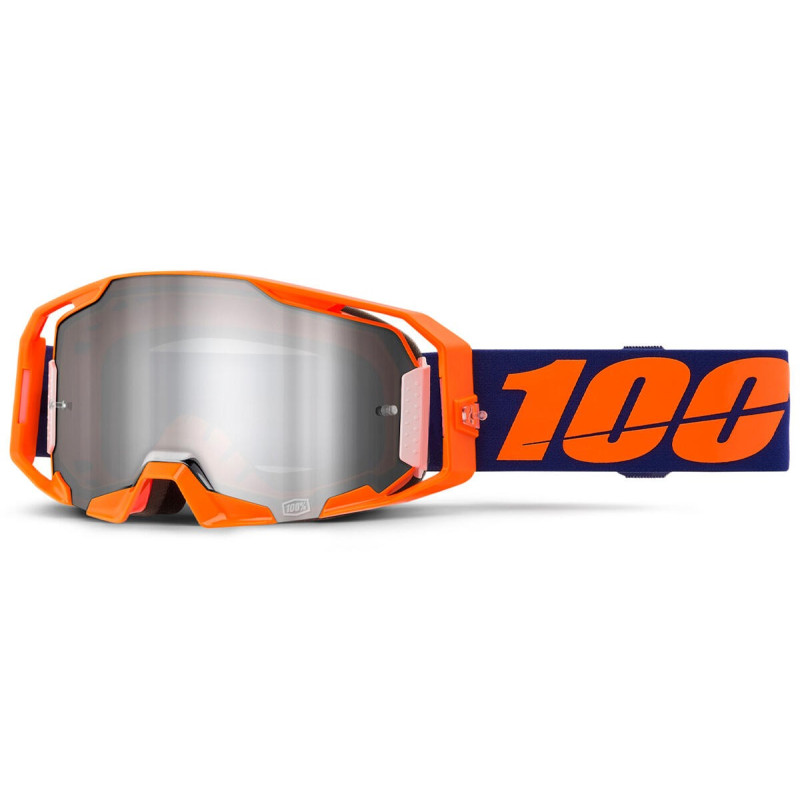 Lunettes 100% ARmatic Oranges Ecran Mirror Silver Enduro Box