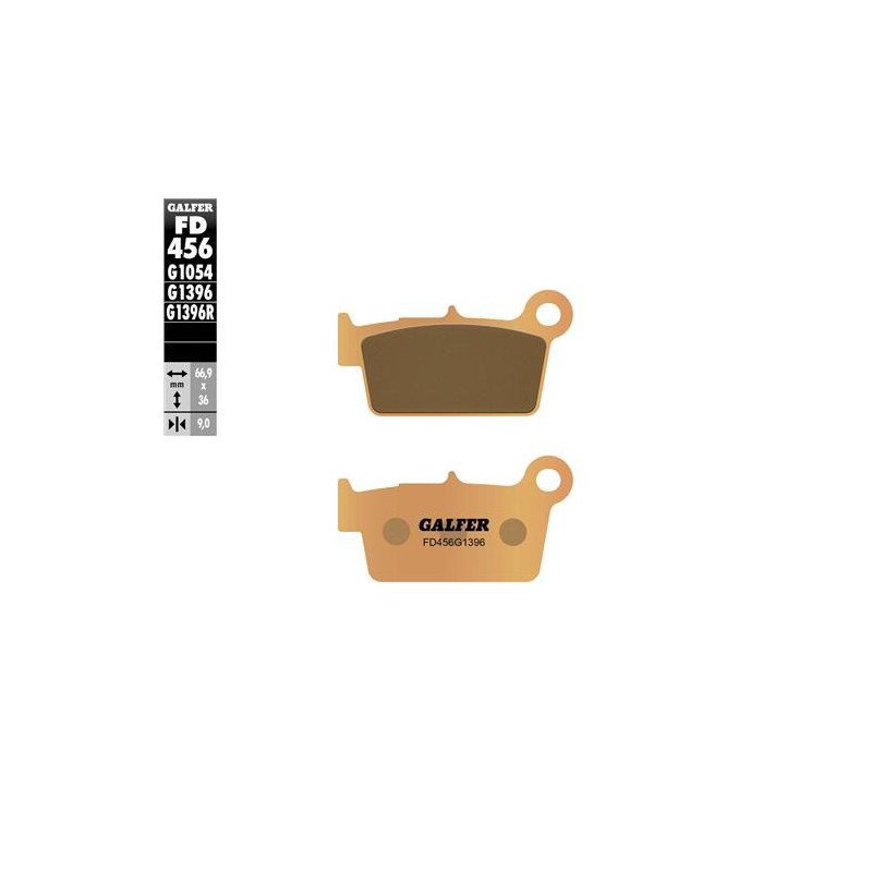 Plaquettes de Frein Arrière GALFER G1396 Sintered Nissin Beta/GG/Rieju/TM/Yam Enduro Box