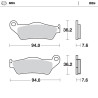 Plaquettes de Frein Avant MOTO-MASTER NItro Brembo/Braktec Sherco/KTM/HVA/Gasgas