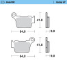 Plaquettes de Frein Arrière MOTO-MASTER Racing GP Brembo/Braktec Sherco/KTM/HVA/GG