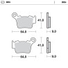Plaquettes de Frein Arrière MOTO-MASTER Nitro Brembo/Braktec Sherco/KTM/HVA/GG