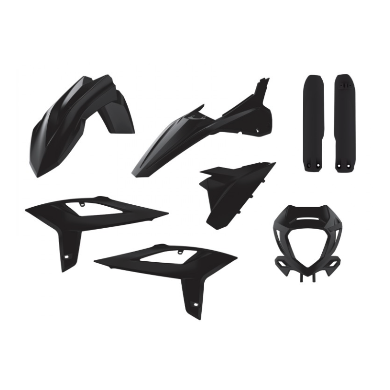 Kit Plastiques Noir POLISPORT Beta RR 2022 Endurobox