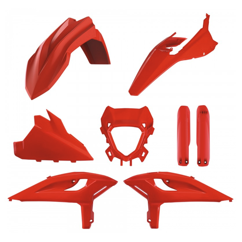 Kit Plastiques Rouge OEM POLISPORT Beta RR X-Pro/Race 25-Auj