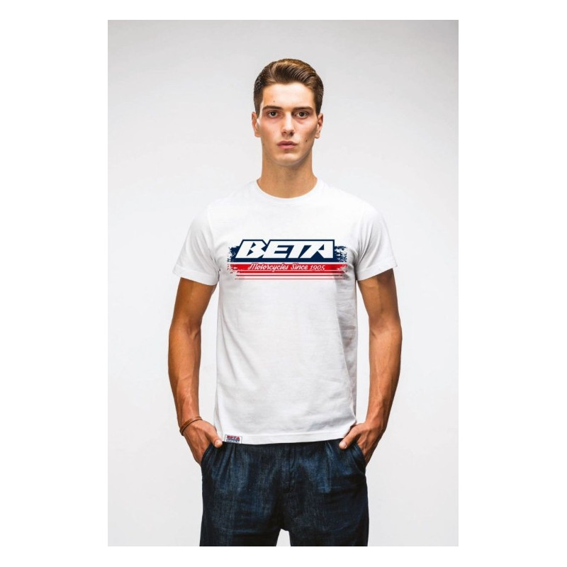 T-Shirt BETA Blanc Heritage Motorcycle Endurobox