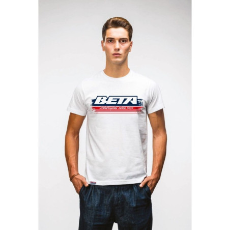T-Shirt BETA Blanc Heritage Motorcycle Endurobox