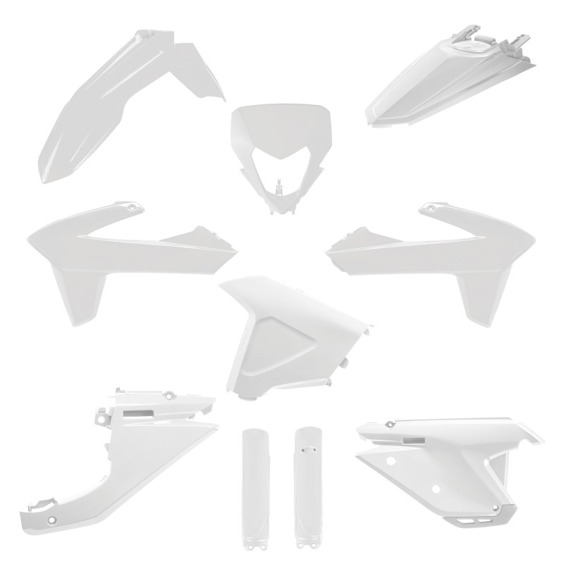 Kit Plastique Complet Blanc POLISPORT Sherco SE/SEF 25-Auj Endurobox