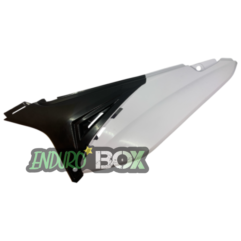 Plaque Latérale Gauche SHERCO Noire Blanche Endurobox