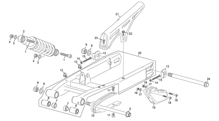 amortisseur - bras oscillant [125 HRD SE FACTORY RS [2023 [50 / 125]]]