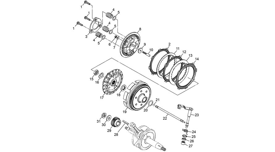 embrayage [125 HRD SE FACTORY RS [2023 [50 / 125]]]
