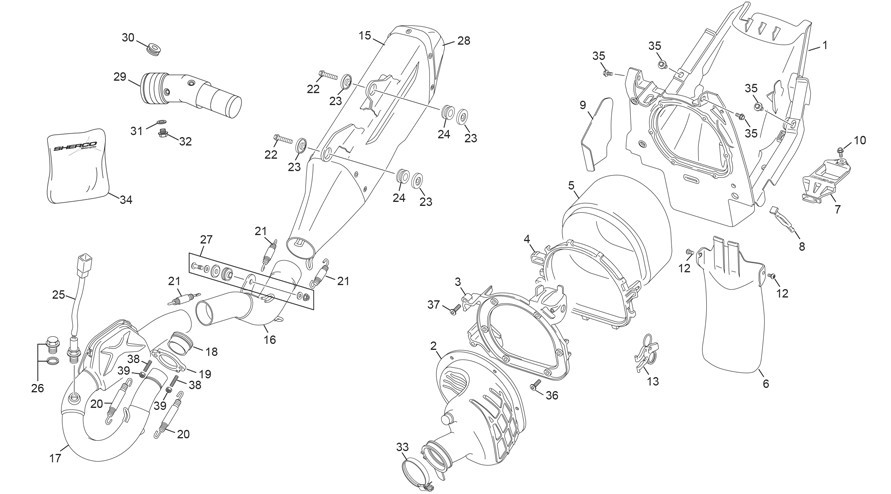 boite à air - echappement [250 SEF-F 4T FACTORY [2025 [Enduro]]]