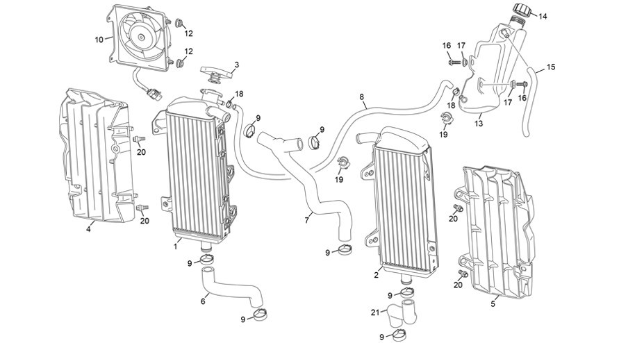 radiateur [250 SEF-F 4T FACTORY [2025 [Enduro]]]