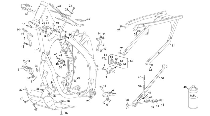 cadre [250 SE-F 2T FACTORY [2025 [Enduro]]]