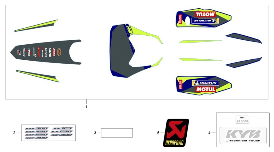 adhésifs [450 SEF-F 4T FACTORY [2025 [Enduro]]]