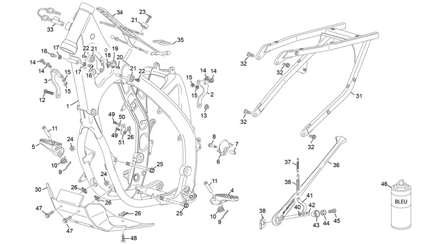 cadre [125 SE FACTORY [2025 [Enduro]]]