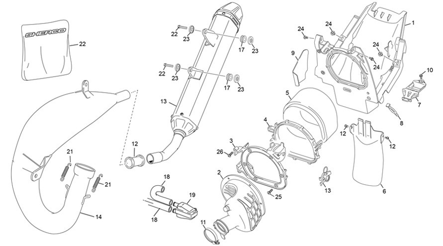boite à air - echappement [125 SE FACTORY [2025 [Enduro]]]